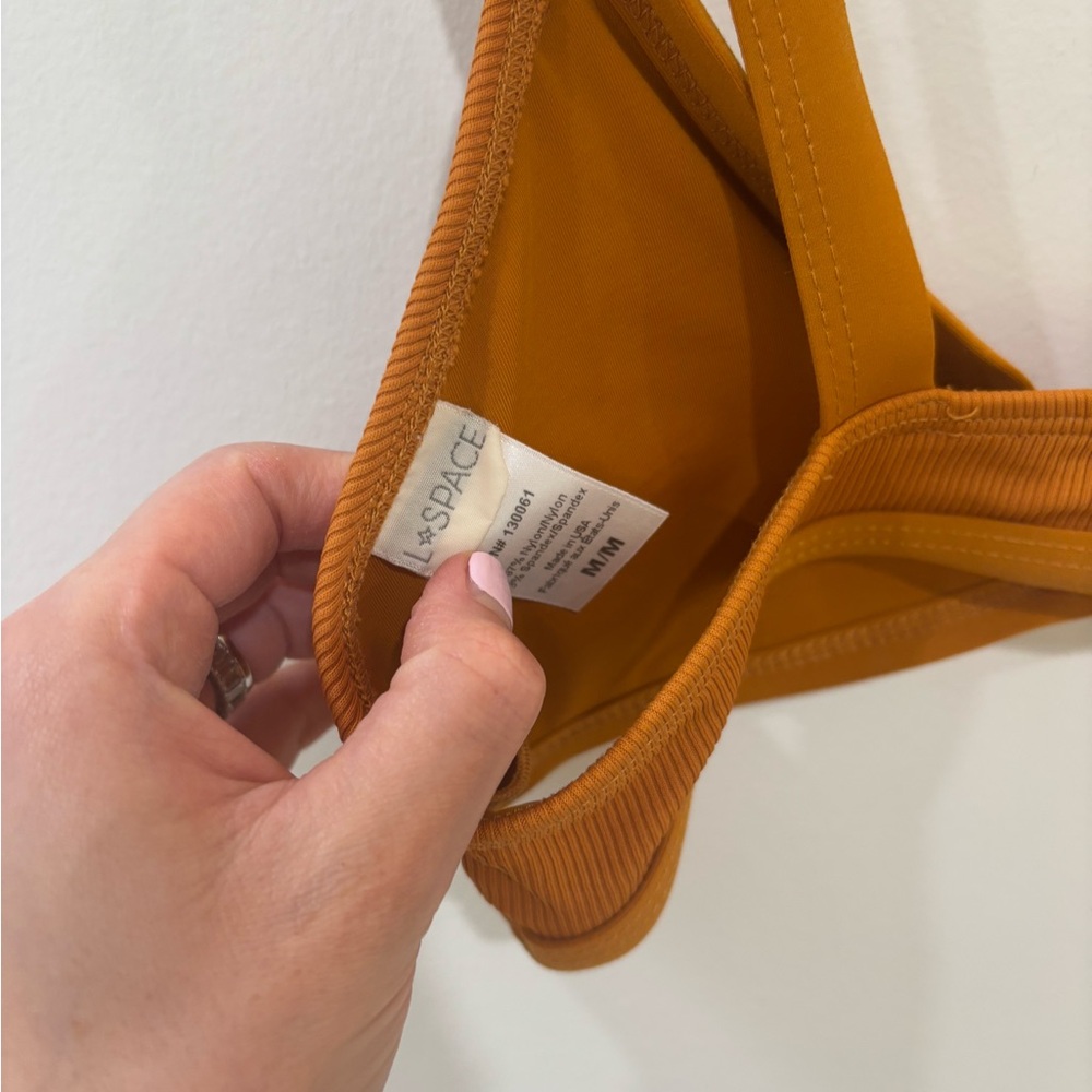 L*SPACE Ribbed Triangle Bikini Top - Picture 4 of 4